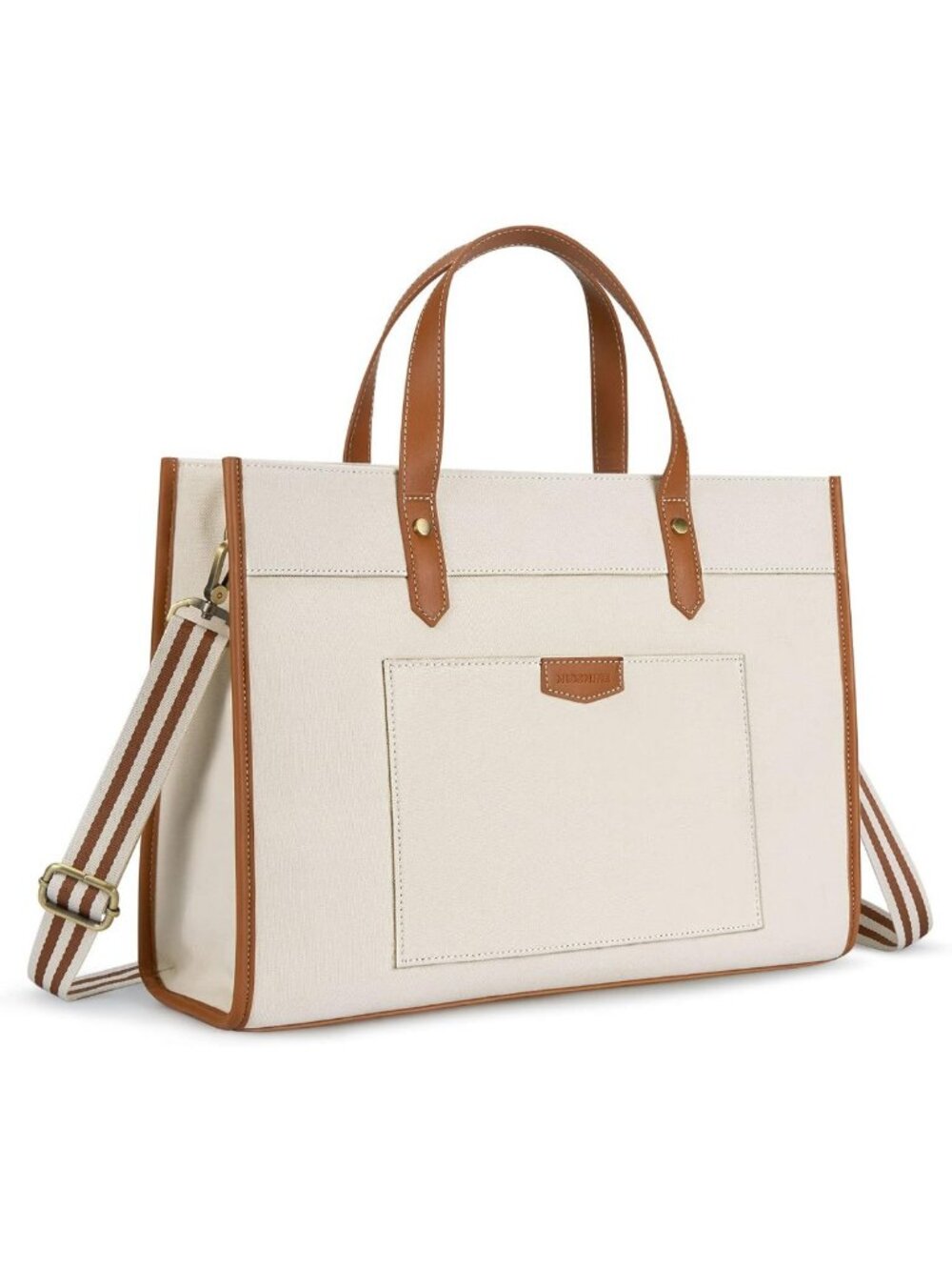Stylish Canvas Laptop Tote Bag for 15.6" Laptops - Work, Travel, Office, College